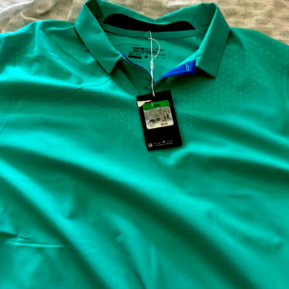 Brand new Nike drifit golf shirt.